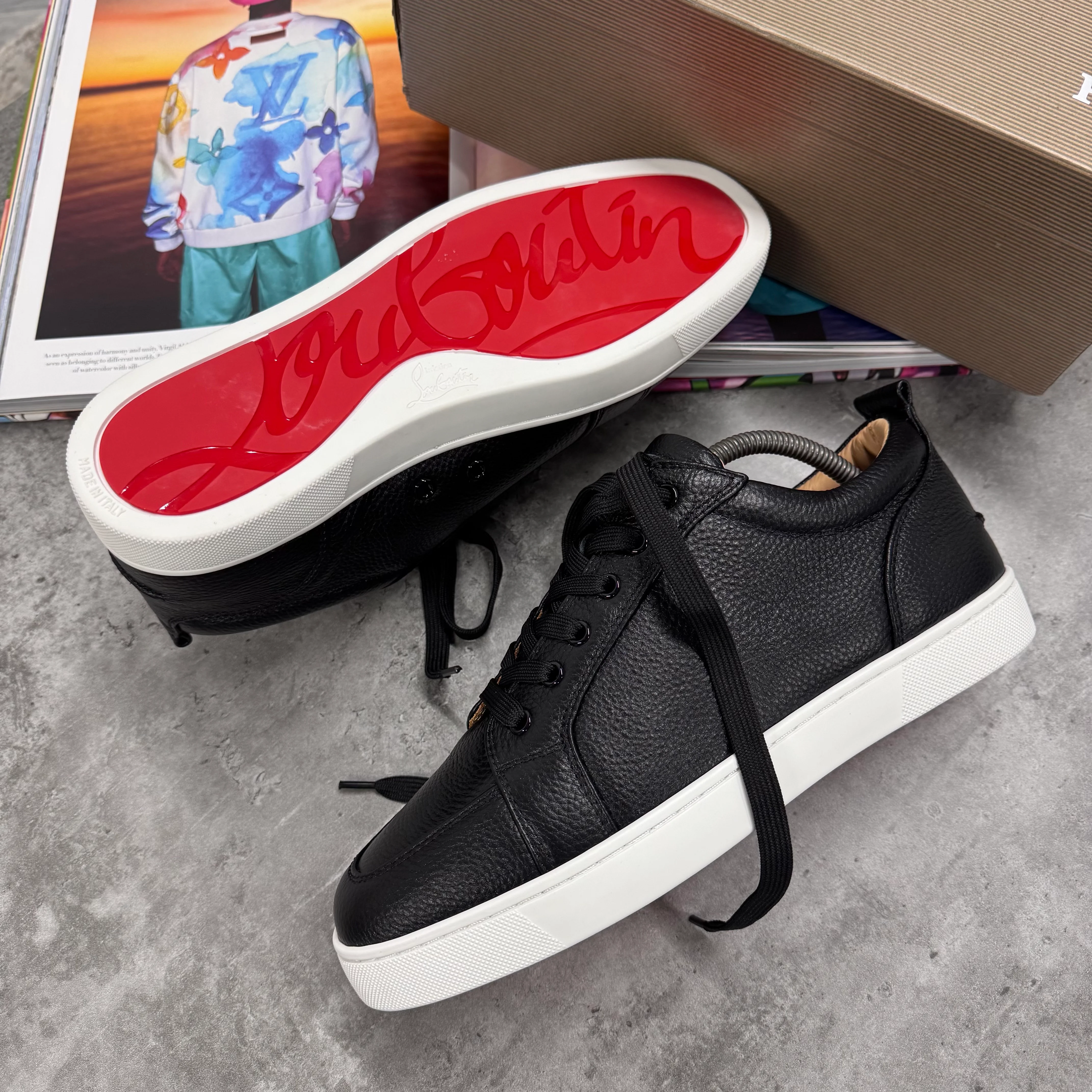 LOUB TRAINERS - BLACK / WHITE - Image 3